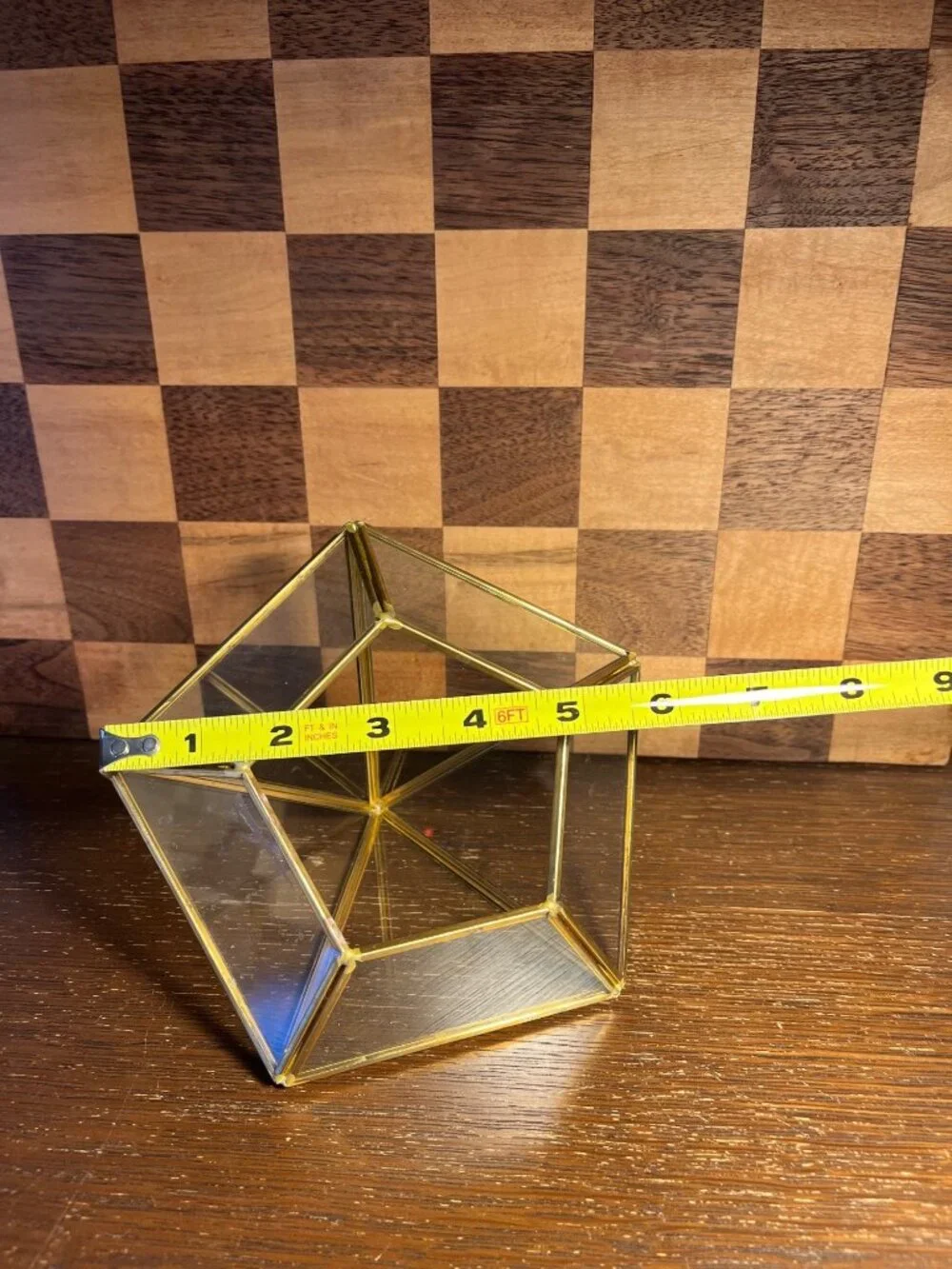 Metal and Glass Geometric Terrarium - Picture 2 of 3